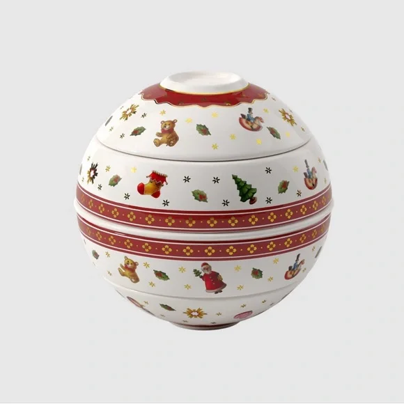 Villeroy & Boch Toy's Delight La Petite Boule Set with Red and Green Accents - Picture 2 of 10